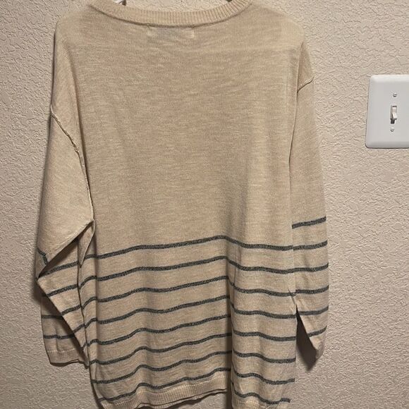 Free People Beach Dana Point Striped SWEATER ONLY, Size Extra Small - Picture 7 of 10